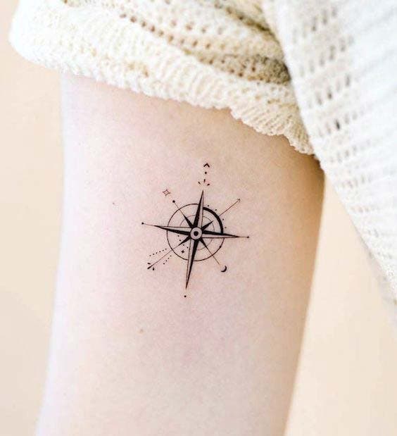 Tatouage Boussole