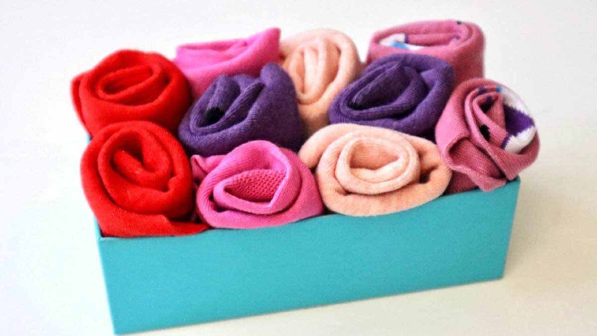 Transformez de vieilles chaussettes en roses décoratives