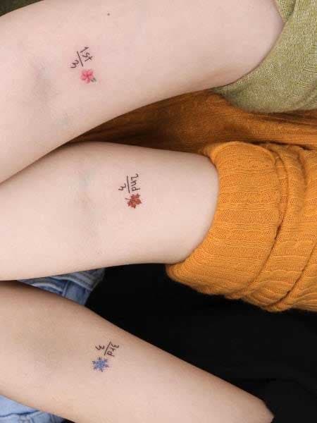 Trois tatouages pour trois frères ou sœurs