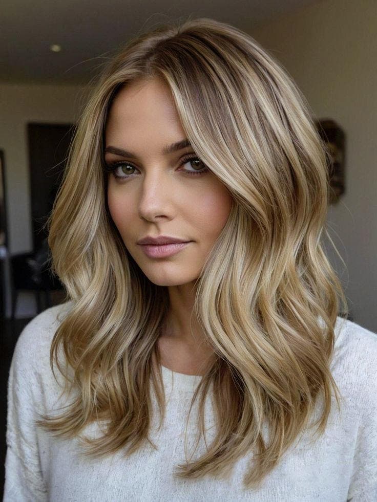 Un balayage blond naturel