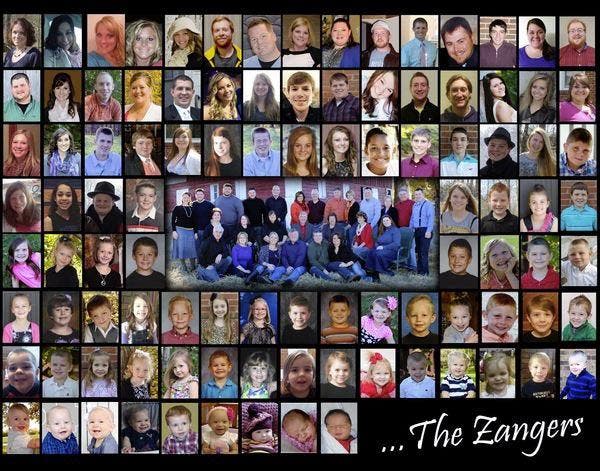 Un collage photo de la famille Zanger