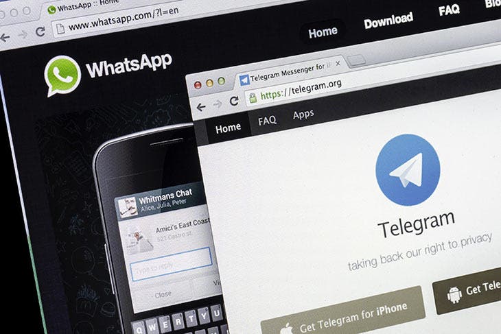 Whatsapp et telegram sur navigateur web