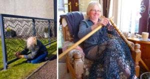 Anne Eunson réinvente l'art du crochet avec une clôture unique en dentelle