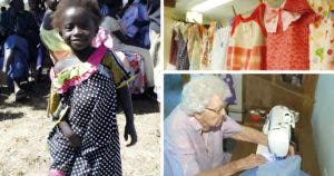 Cette femme de 99 ans coud une robe par jour pour l'offrir à des enfants nécessiteux en Afrique