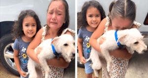 Cette petite fille exprime son bonheur lorsque son chien perdu est enfin retrouvé
