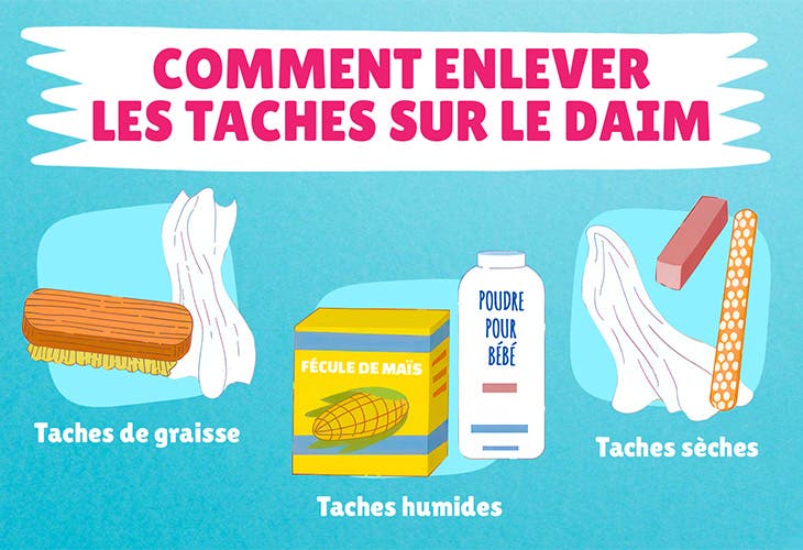 comment enlever les taches sur le daim