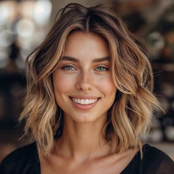 coupe de cheveux femme dégradé effilé mi court