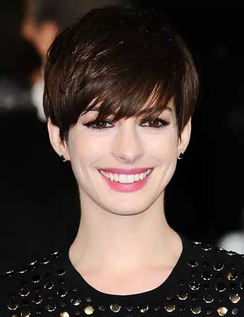 Pixie avec frange façon anne hathaway 