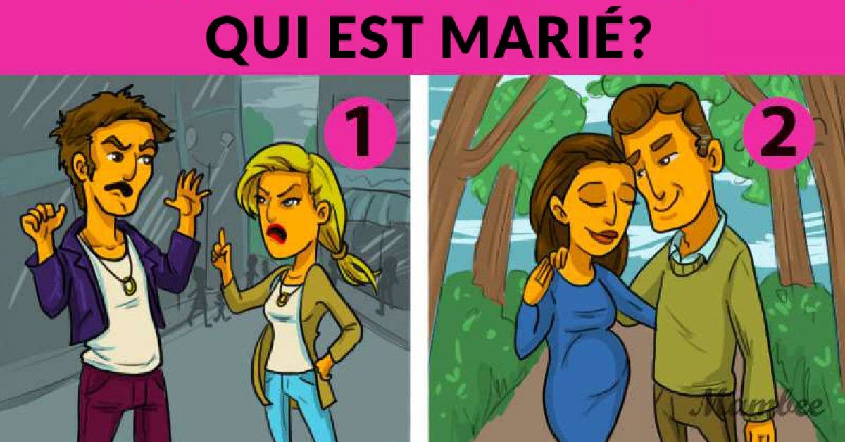 Seules les personnes les plus intelligentes arrivent à reconnaitre lequel des couples est marié – le pouvez-vous ?