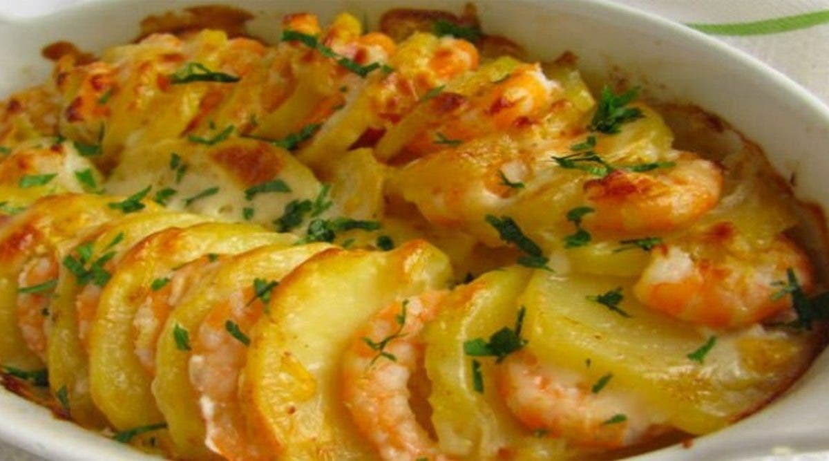 Recette Sante Delicieux Gratin De Crevettes Et Pommes De Terre