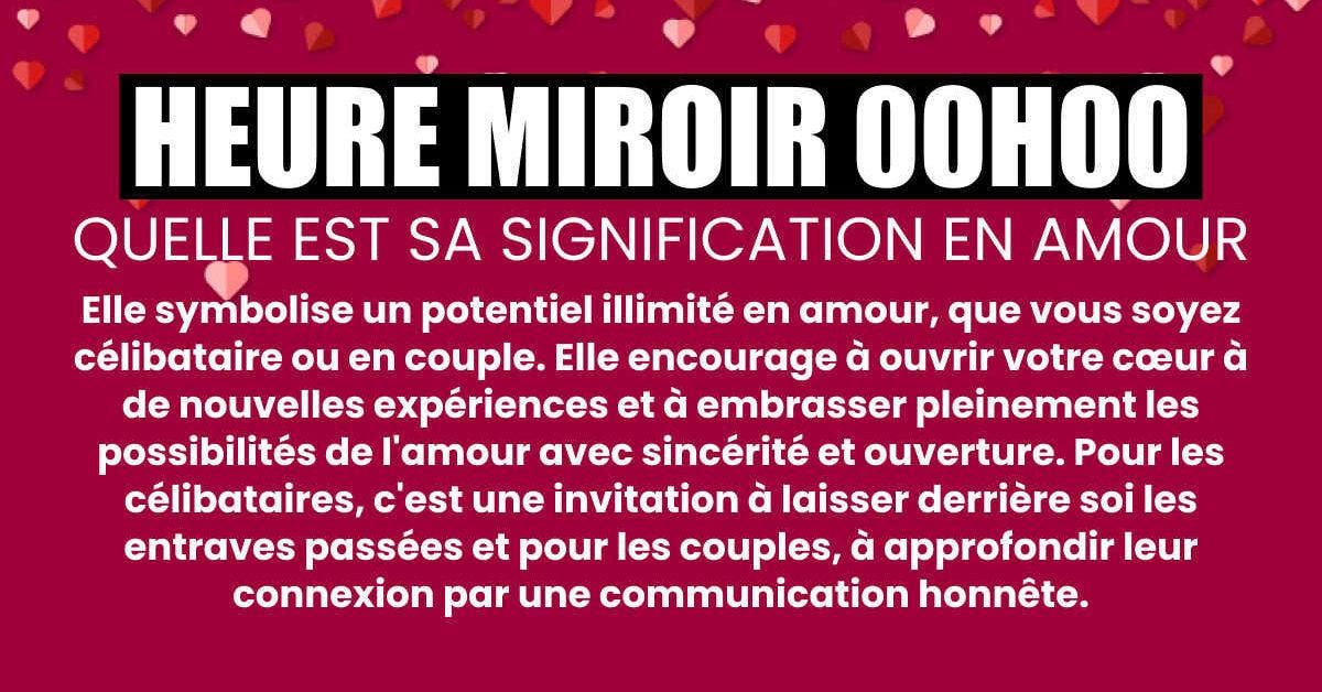 Heure miroir 00h00 : quelle est sa signification en amour ?