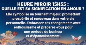 Heure miroir 15h55 : quelle est sa signification en amour ?