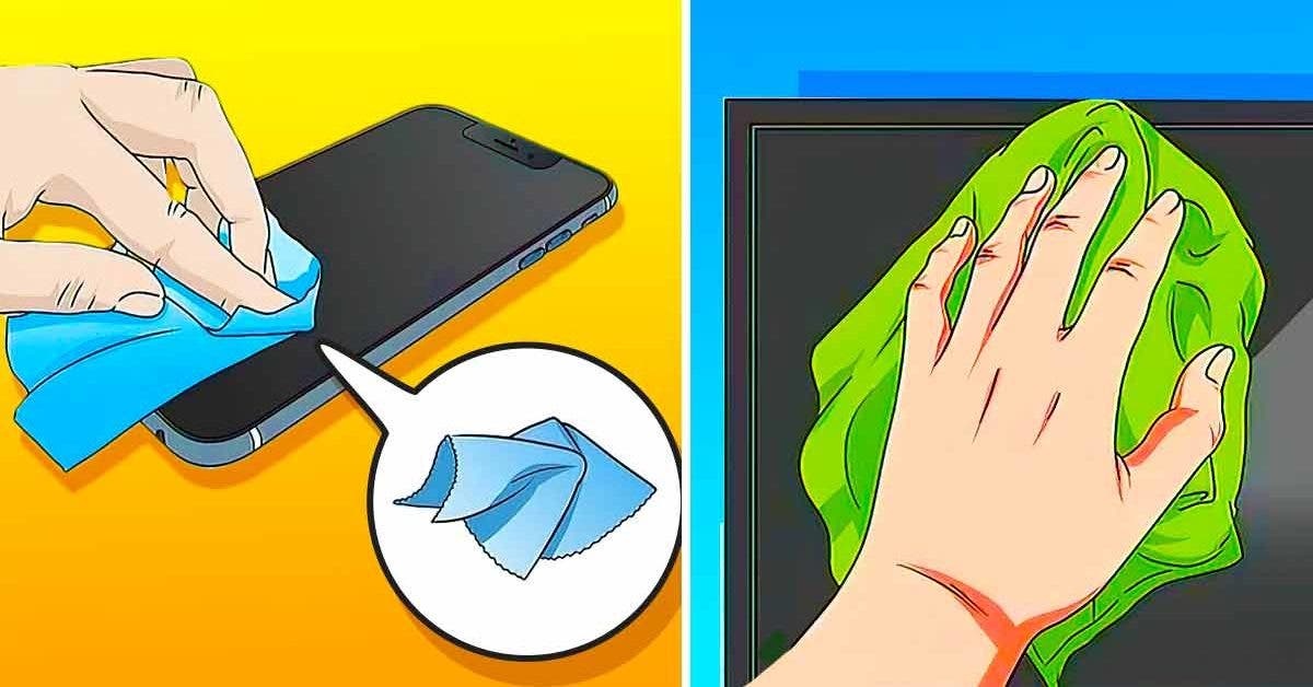 L'astuce pour nettoyer la télévision, l'ordinateur, la tablette et le  téléphone sans les rayer