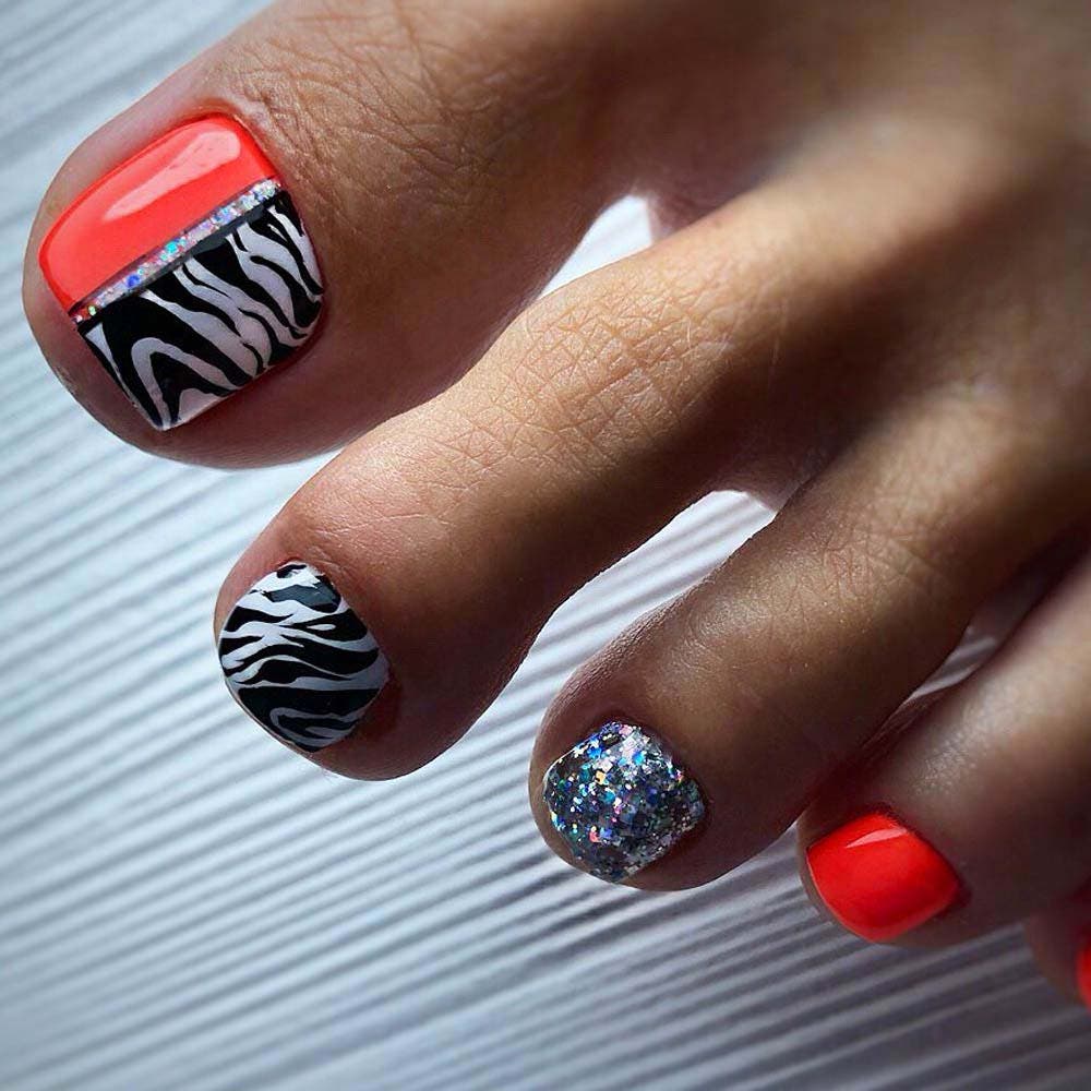 Nail art zébré 