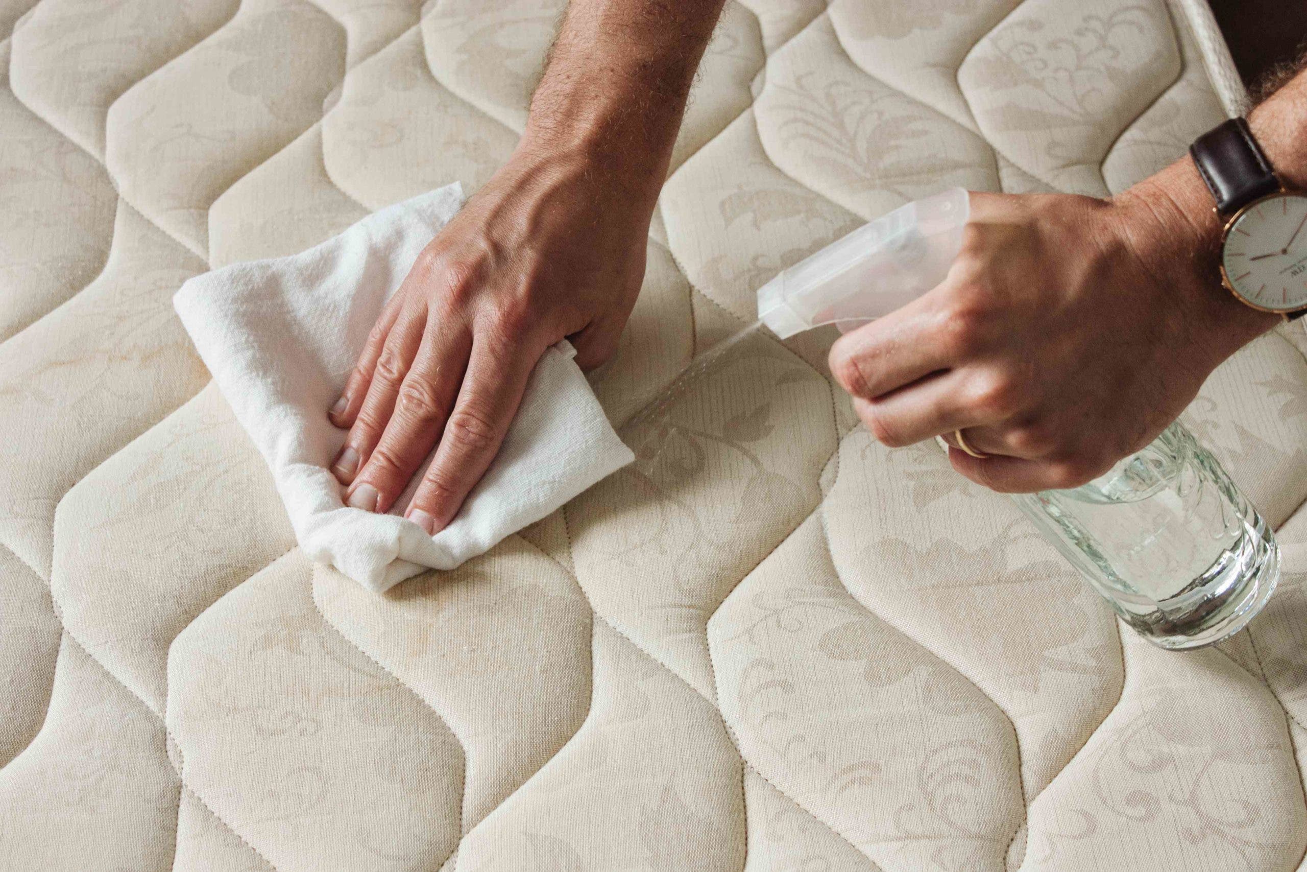 best way to clean puke off a mattress