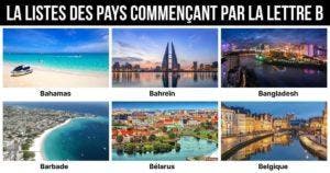 Pays en B : La listes des pays commençant par la lettre B