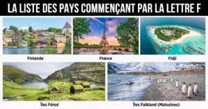 Pays en F : la liste des pays commençant par la lettre F