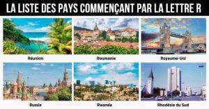 Pays en R : la liste des pays commençant par la lettre R