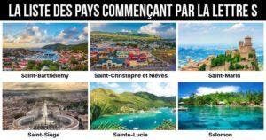 Pays en S : la liste des pays commençant par la lettre S