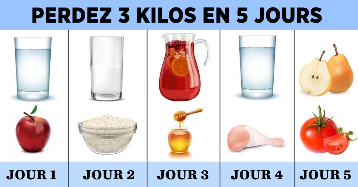 Le Régime Rapide Pour Perdre Jusqu’à 2 Kilos En 5 Jours