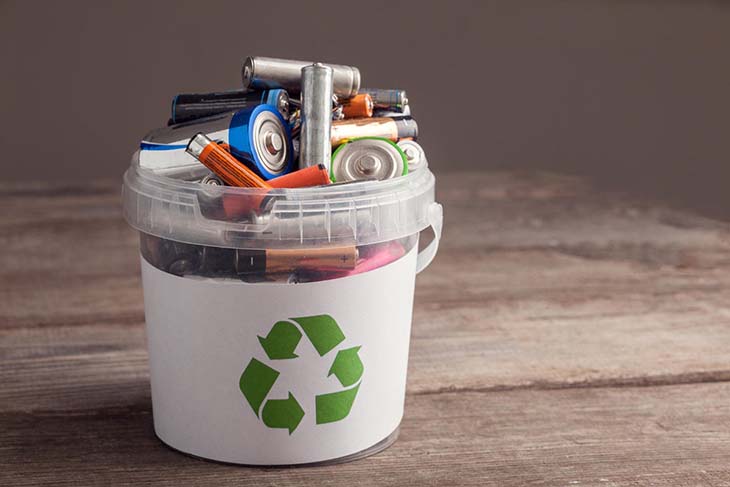 Recyclage des piles et batteries - source : spm