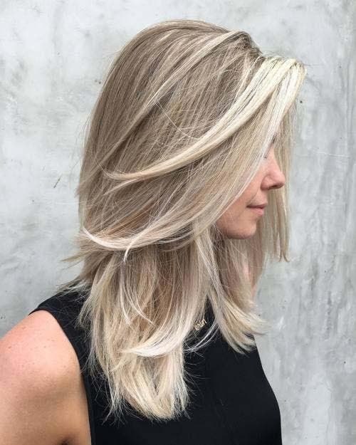 Reflets blond platine