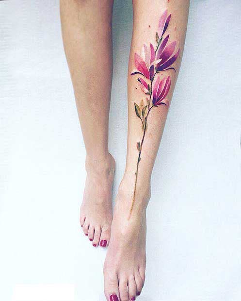 Tatouage fleur de magnolia