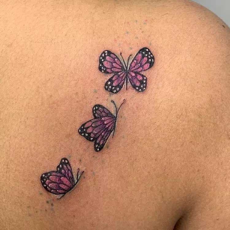 Série de tatouage de papillons 