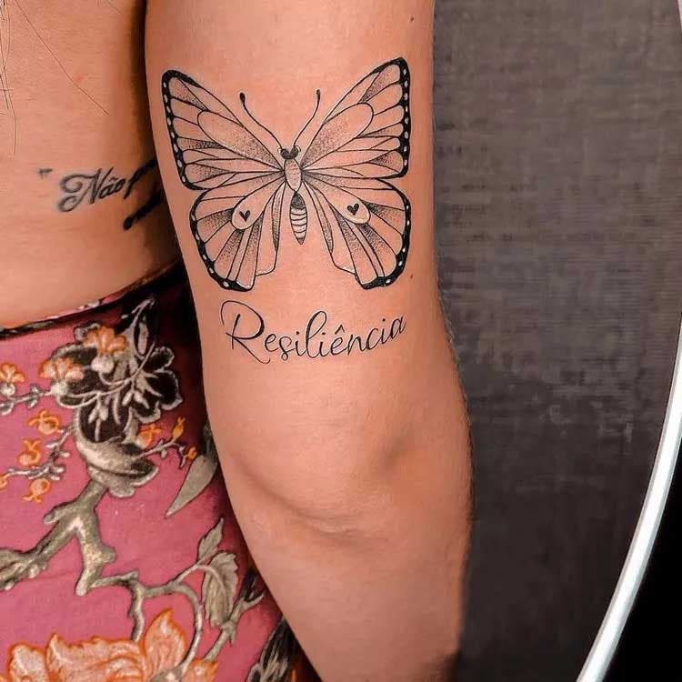 Tatouage papillon de signification personnelle 