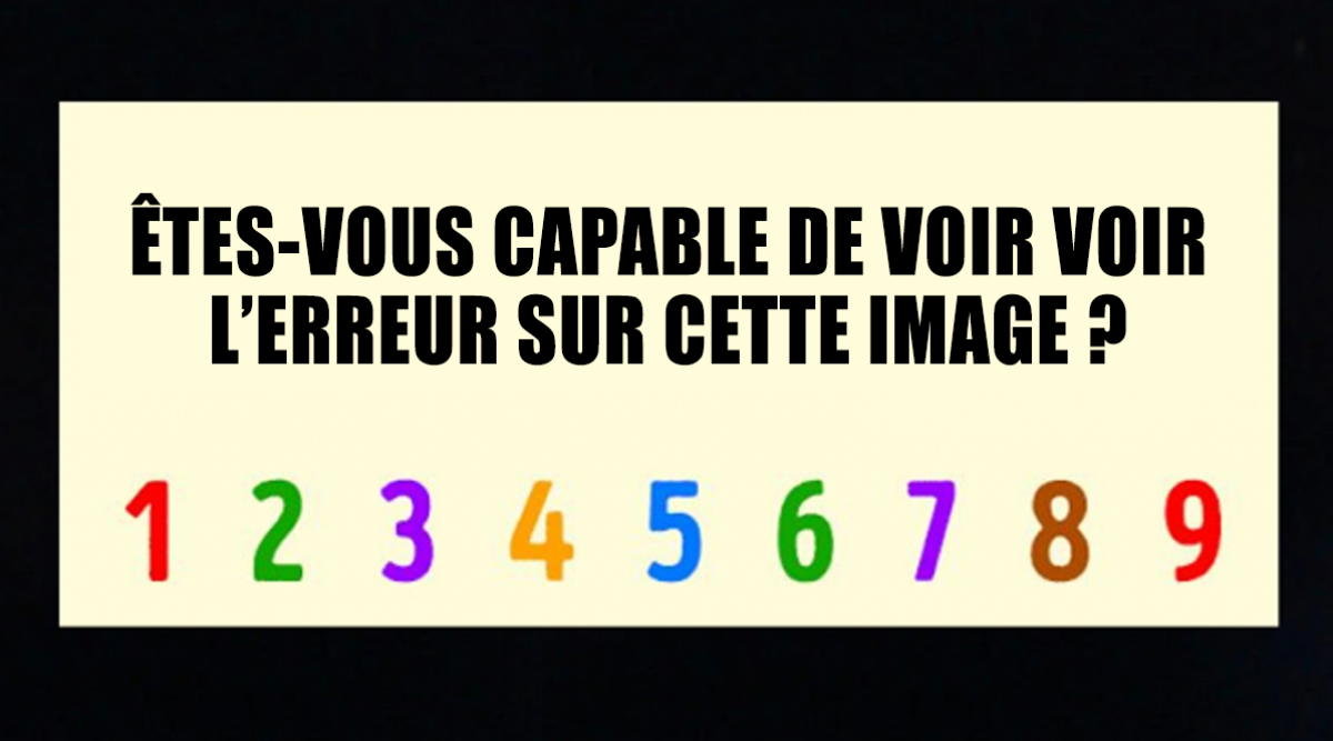 Test : Pouvez-vous retrouvez l’erreur caché dans cette image ?