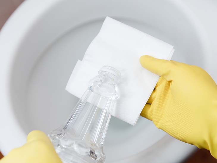 Tremper des serviettes en papier avec du vinaigre - source : spm