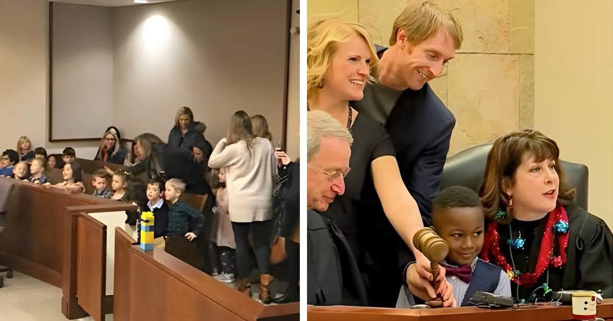 Un garçon de cinq ans a invité toute sa classe de maternelle à sa cérémonie d'adoption